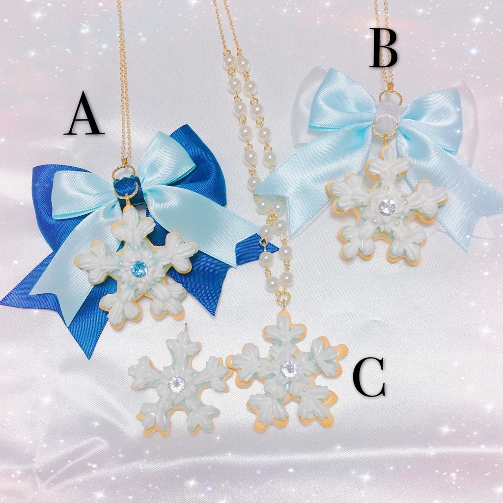 snow crystal(ネックレス、リング、ヘアクリップ)
