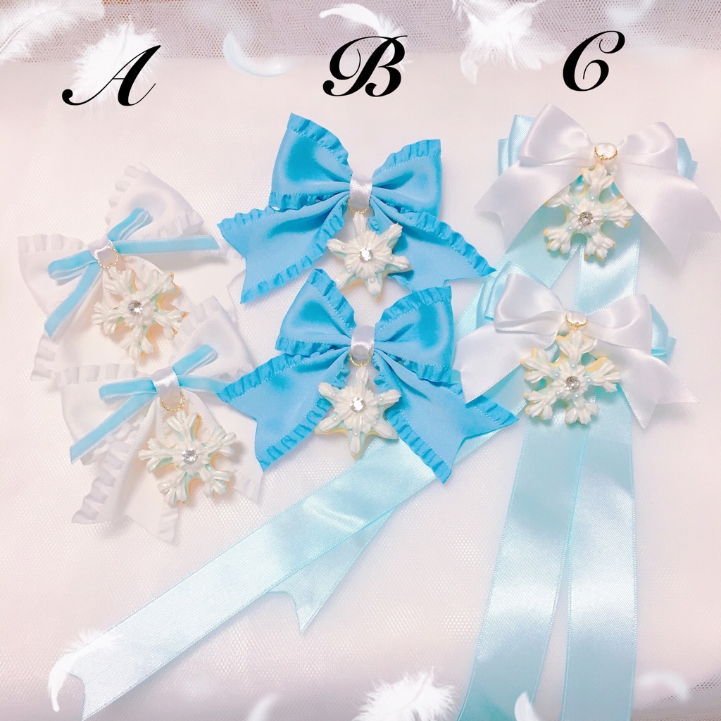 snow cristalクッキーヘアクリップ、バレッタ