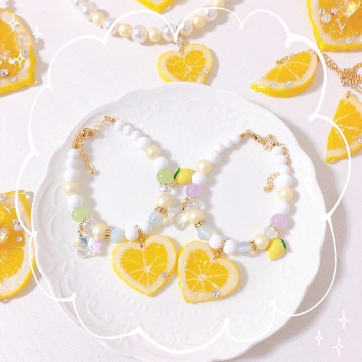 ハートレモンブレスレット