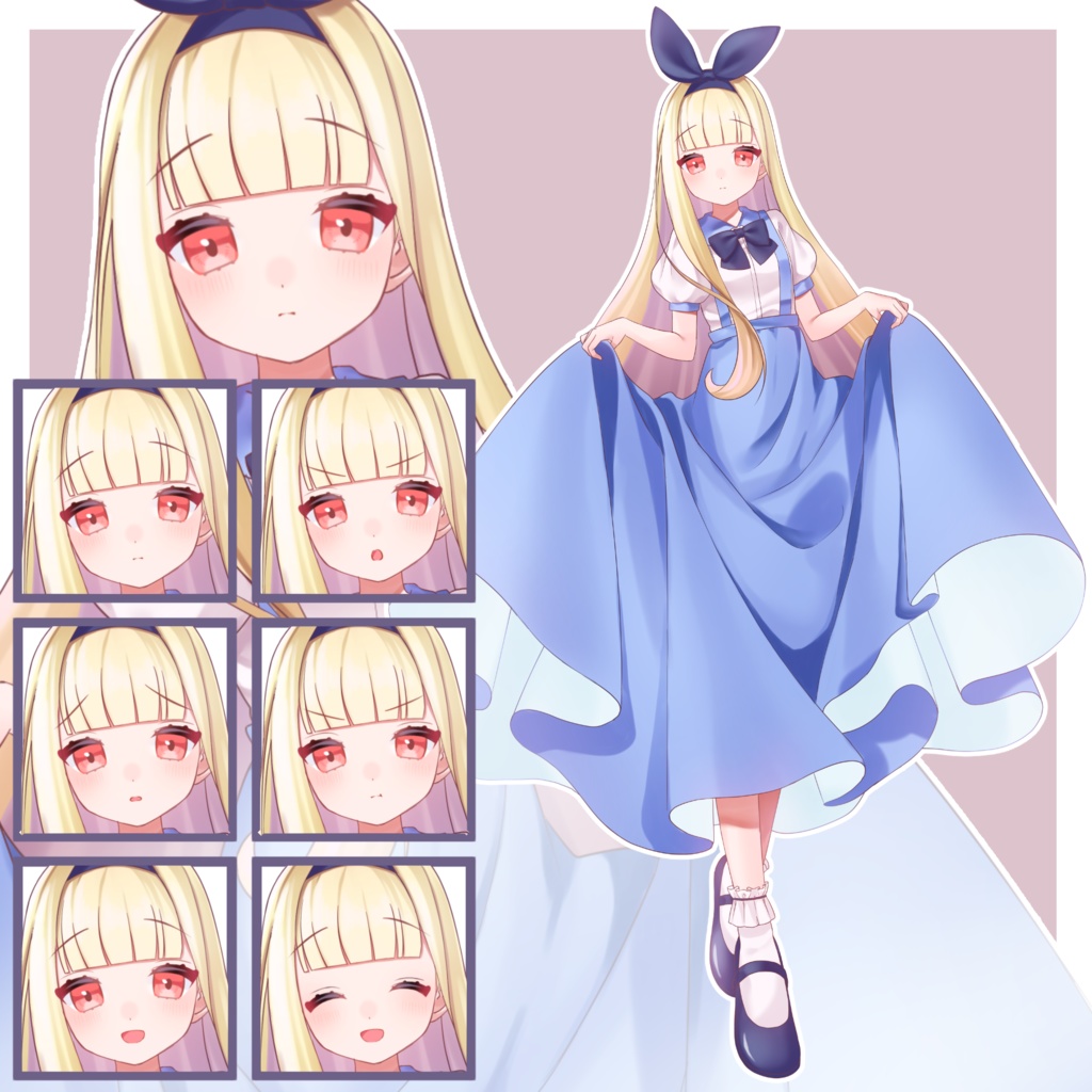 【表情差分6種類】アリスの女の子