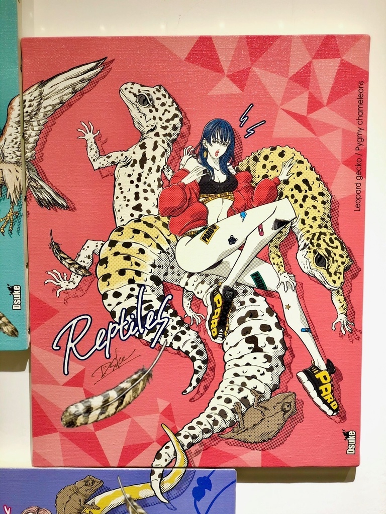 キャンバスプリントF6サイズ／Reptiles girl