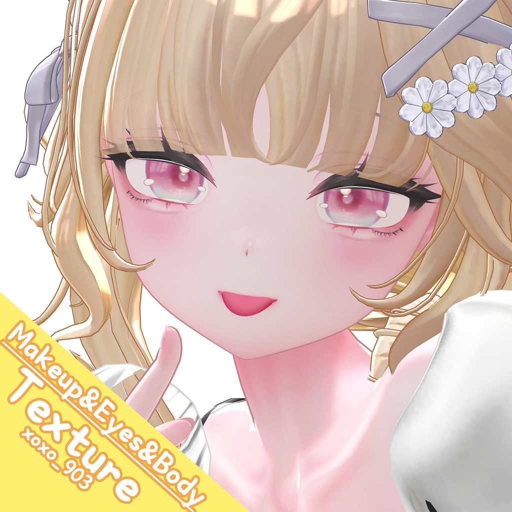 [ まよ / Mayo ] Bluebase pink makeup + body + eye texture