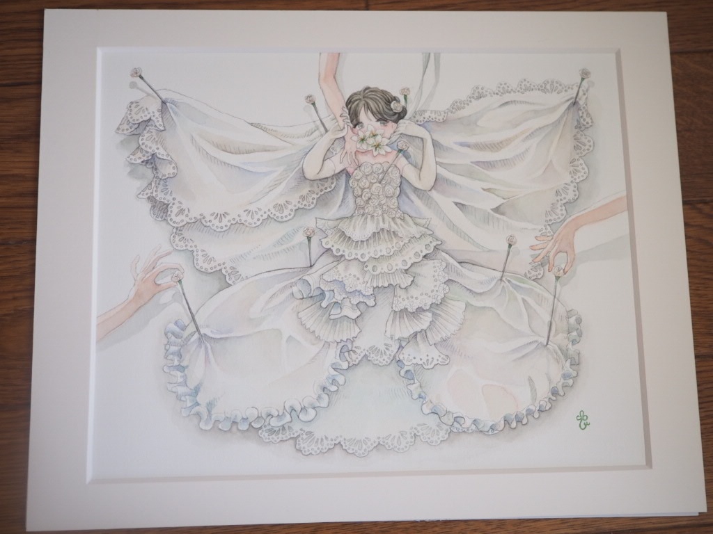 水彩画『箱入り娘』