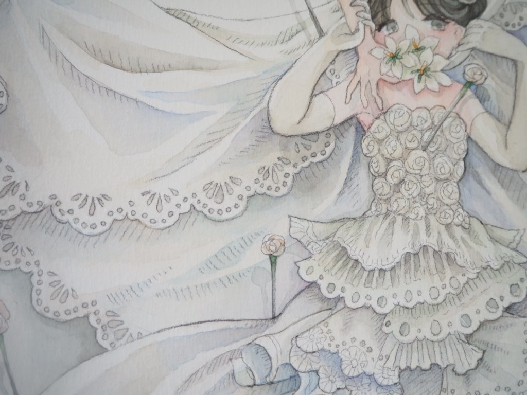 水彩画『箱入り娘』