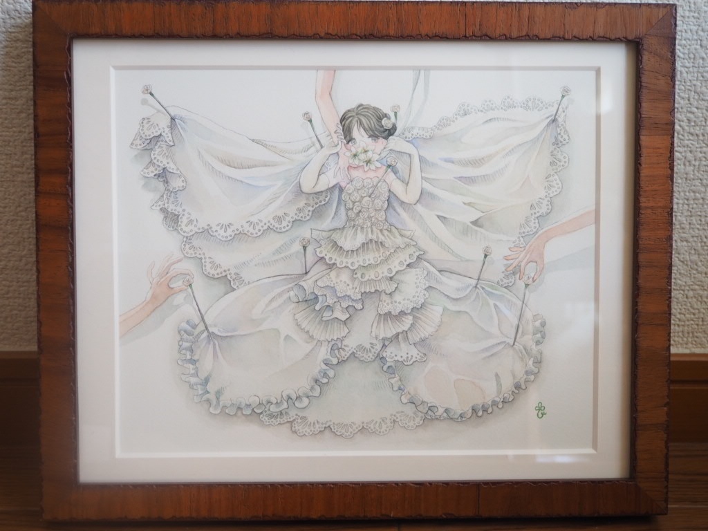 水彩画『箱入り娘』