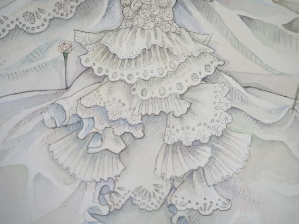 水彩画『箱入り娘』