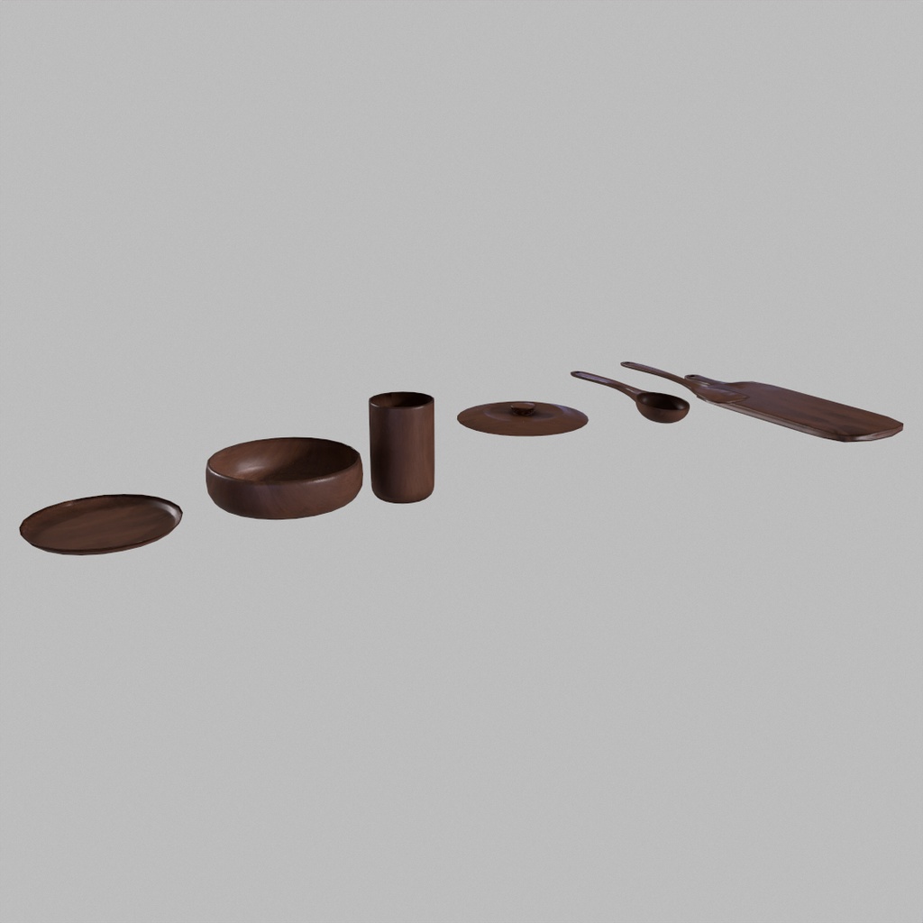 中世の台所道具、椅子、ランタン medieval kitchen utensils, chairs, lanterns