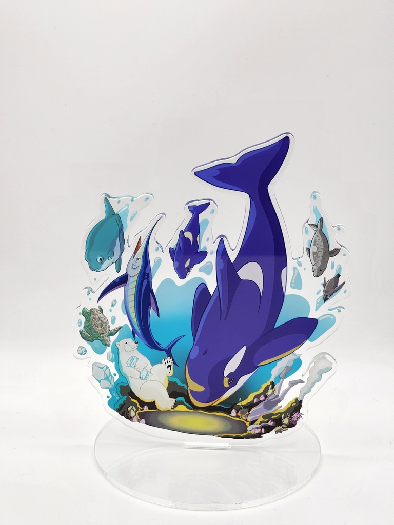 シャチのサイズ比較表アクリルスタンド