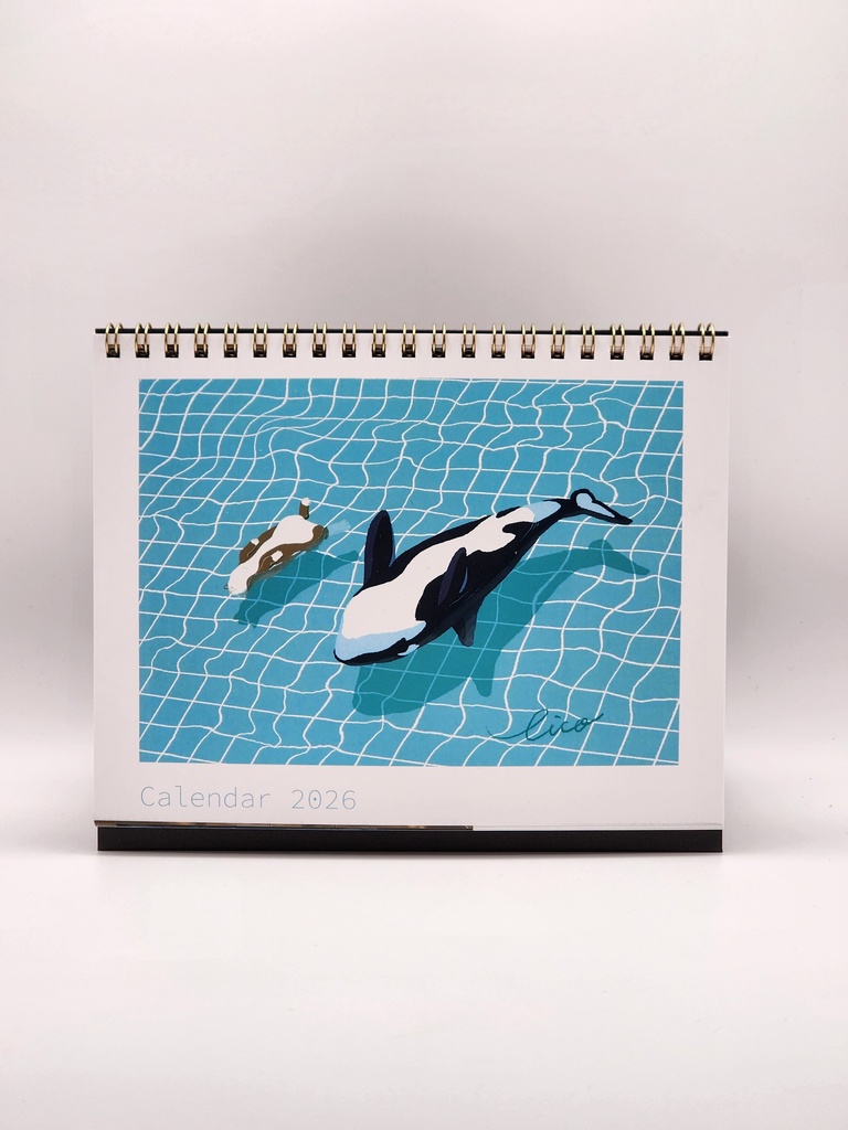 シャチとネコの旅カレンダー2026