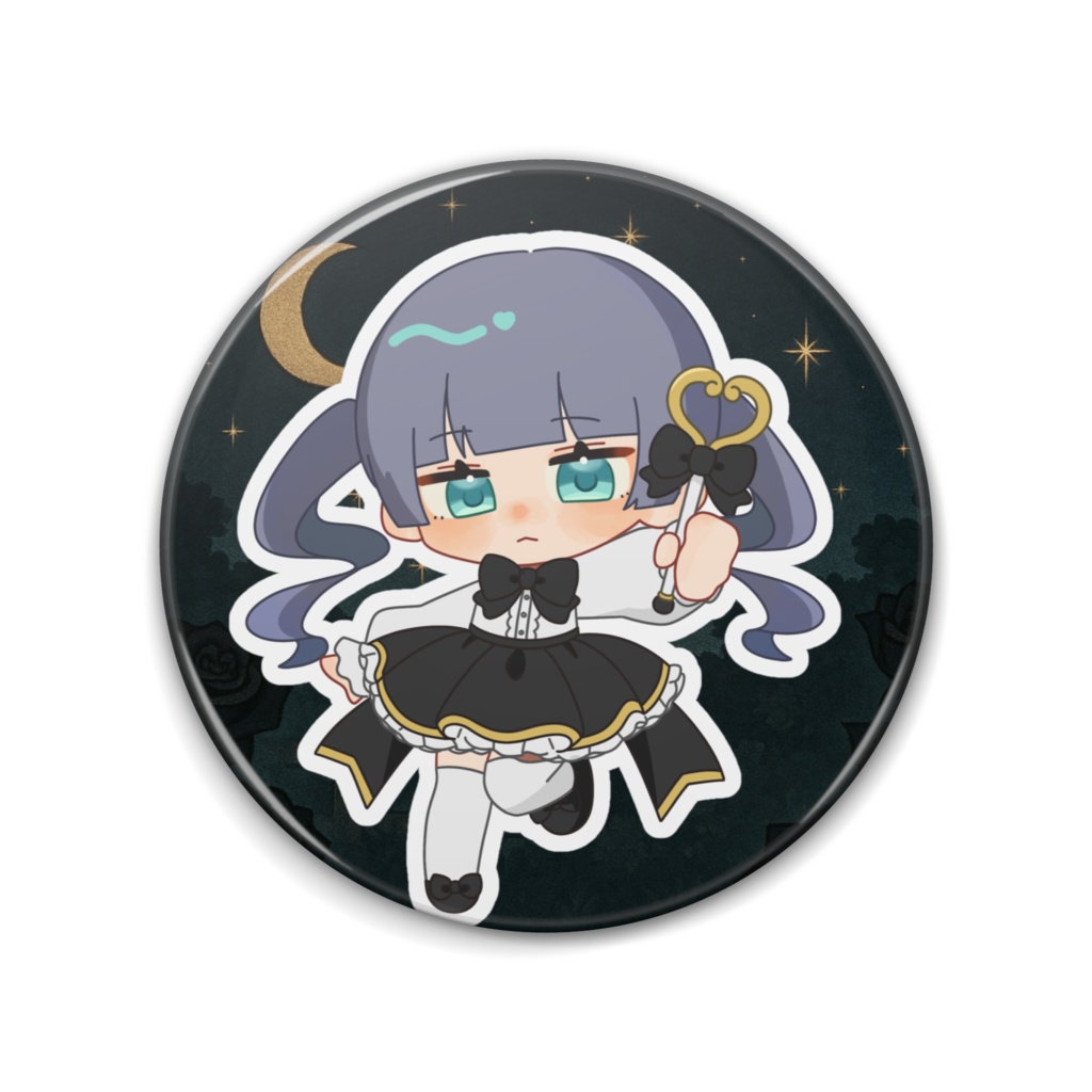 魔法少女黒河缶バッジ