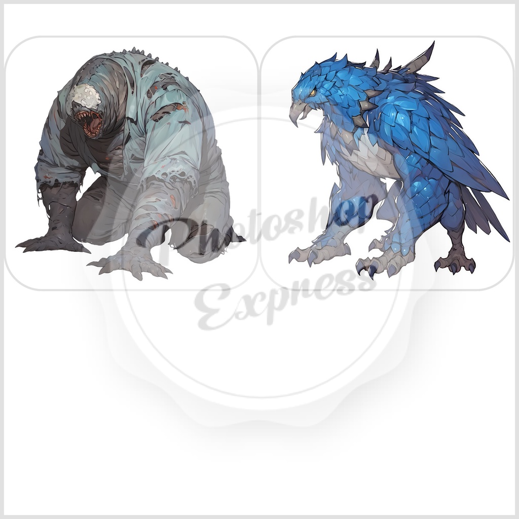 ファンタジーモンスターイラストセット - 30枚入り | 高品質TRPG・ゲーム素材