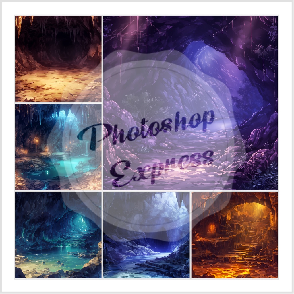 背景イラスト素材集 - 洞窟セット | 高品質TRPG・ゲーム素材