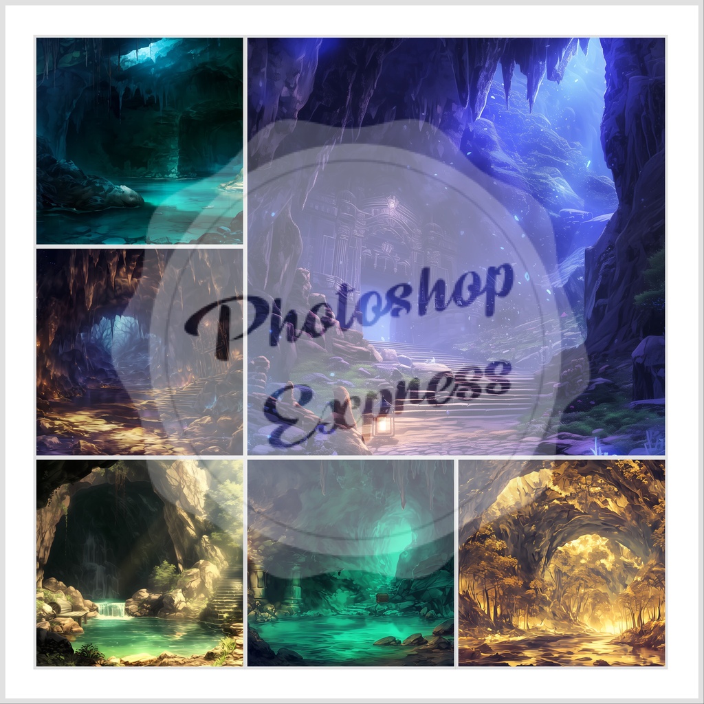 背景イラスト素材集 - 洞窟セット | 高品質TRPG・ゲーム素材