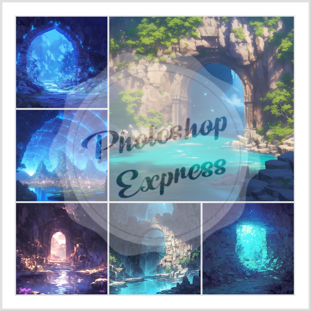 背景イラスト素材集 - 洞窟セット | 高品質TRPG・ゲーム素材