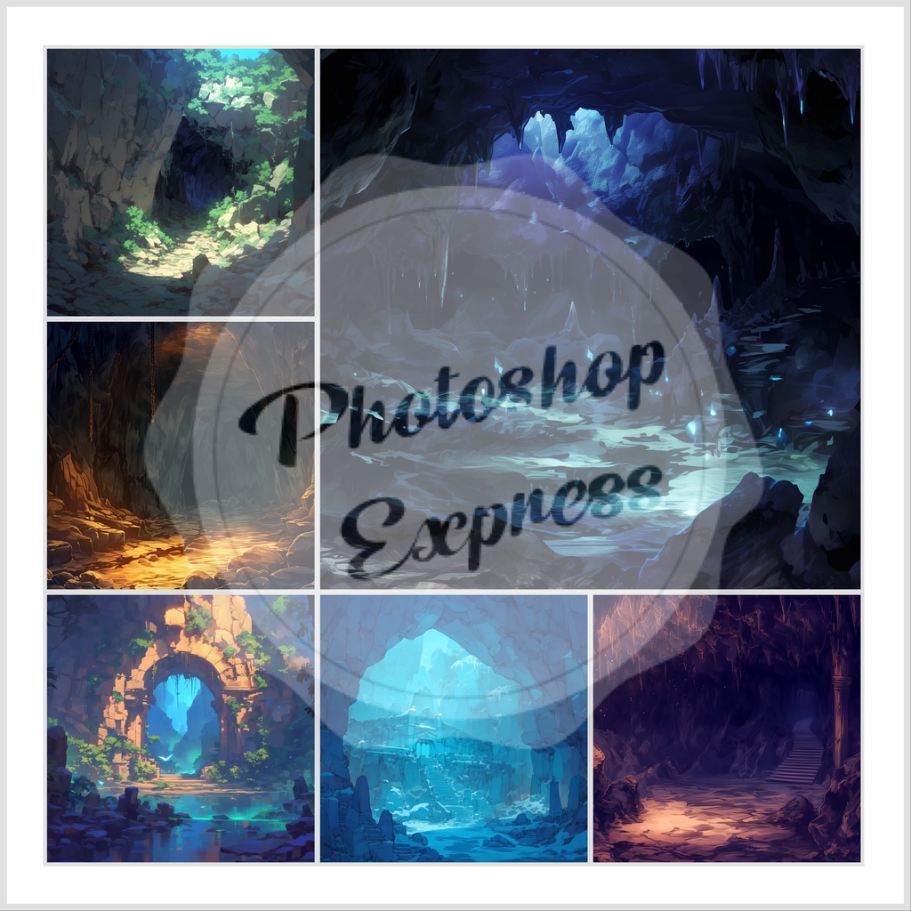 背景イラスト素材集 - 洞窟セット | 高品質TRPG・ゲーム素材