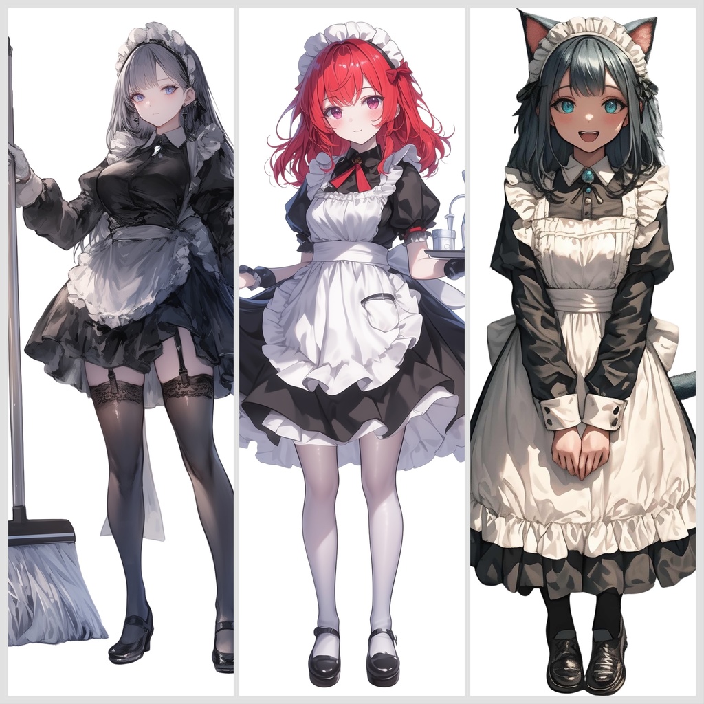 キャラクター立ち絵イラスト - メイド① | 高品質TRPG・ゲーム素材