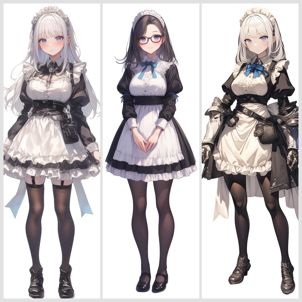 キャラクター立ち絵イラスト - メイド① | 高品質TRPG・ゲーム素材