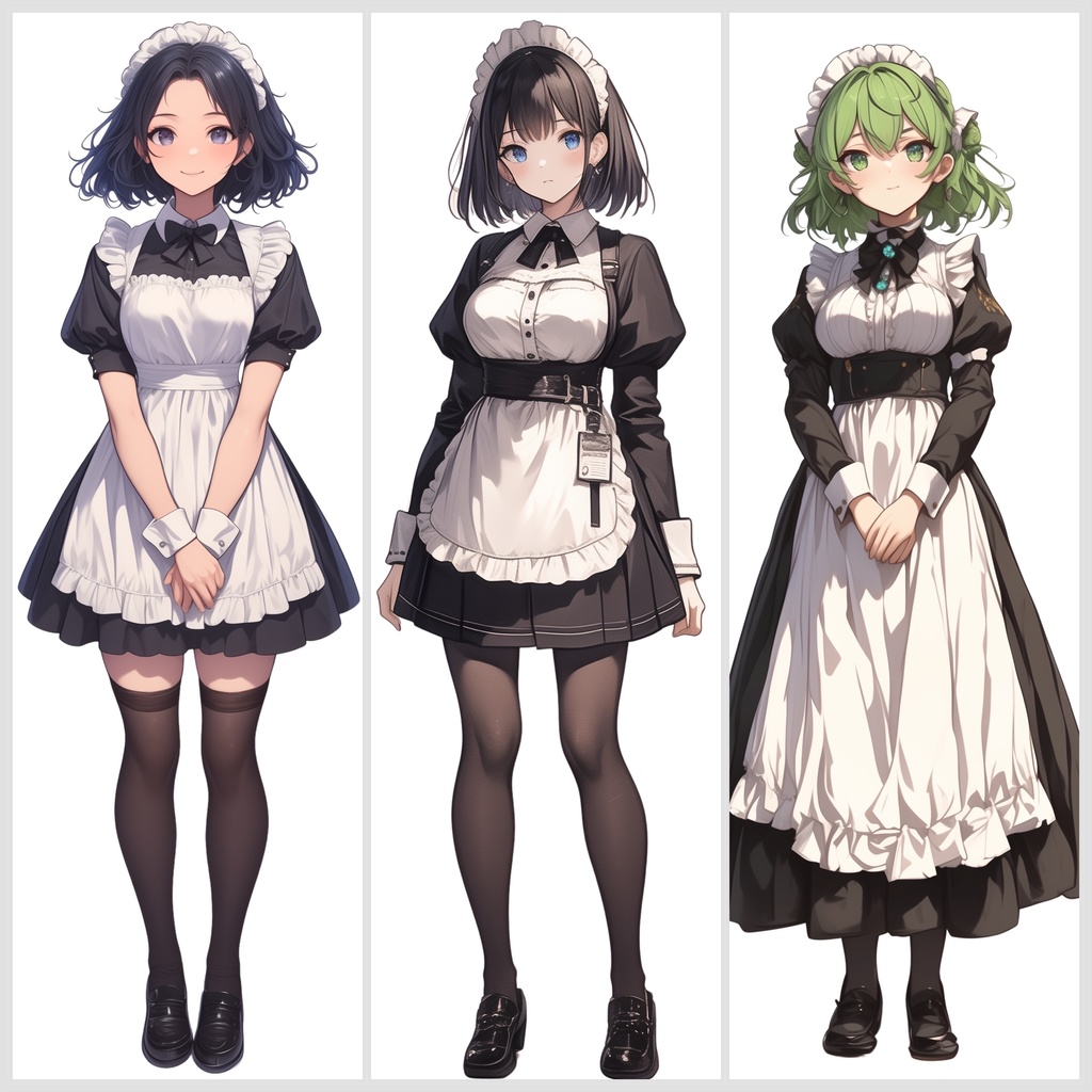 キャラクター立ち絵イラスト - メイド① | 高品質TRPG・ゲーム素材