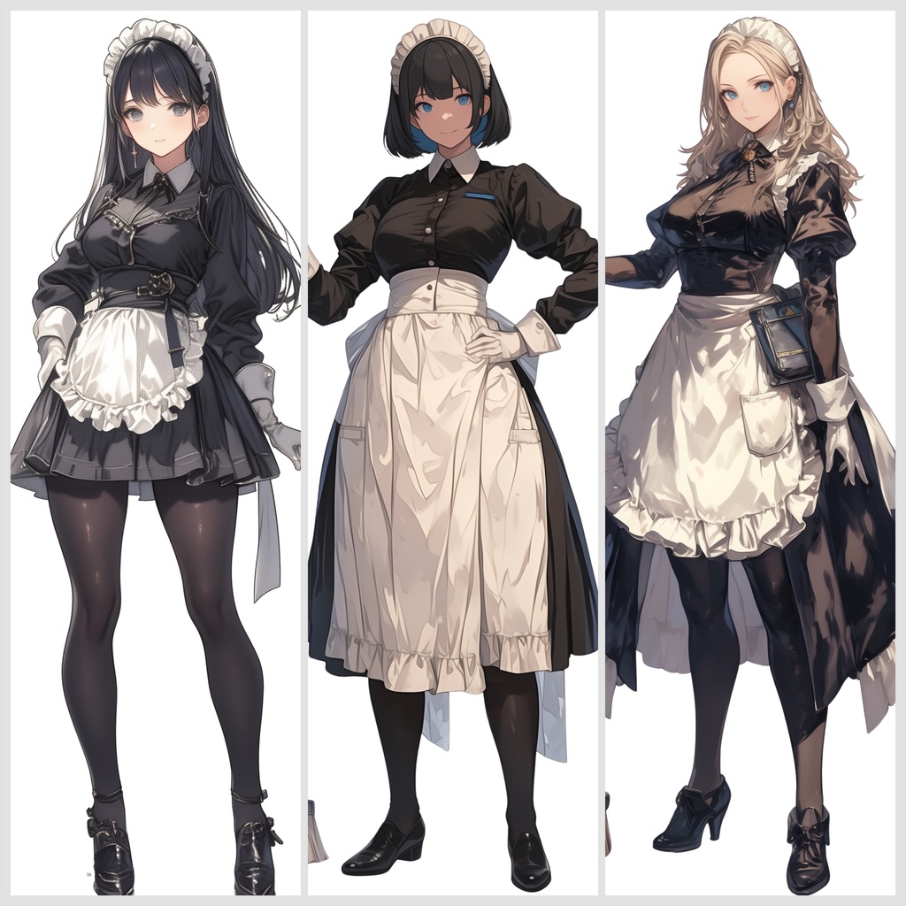 キャラクター立ち絵イラスト - メイド① | 高品質TRPG・ゲーム素材