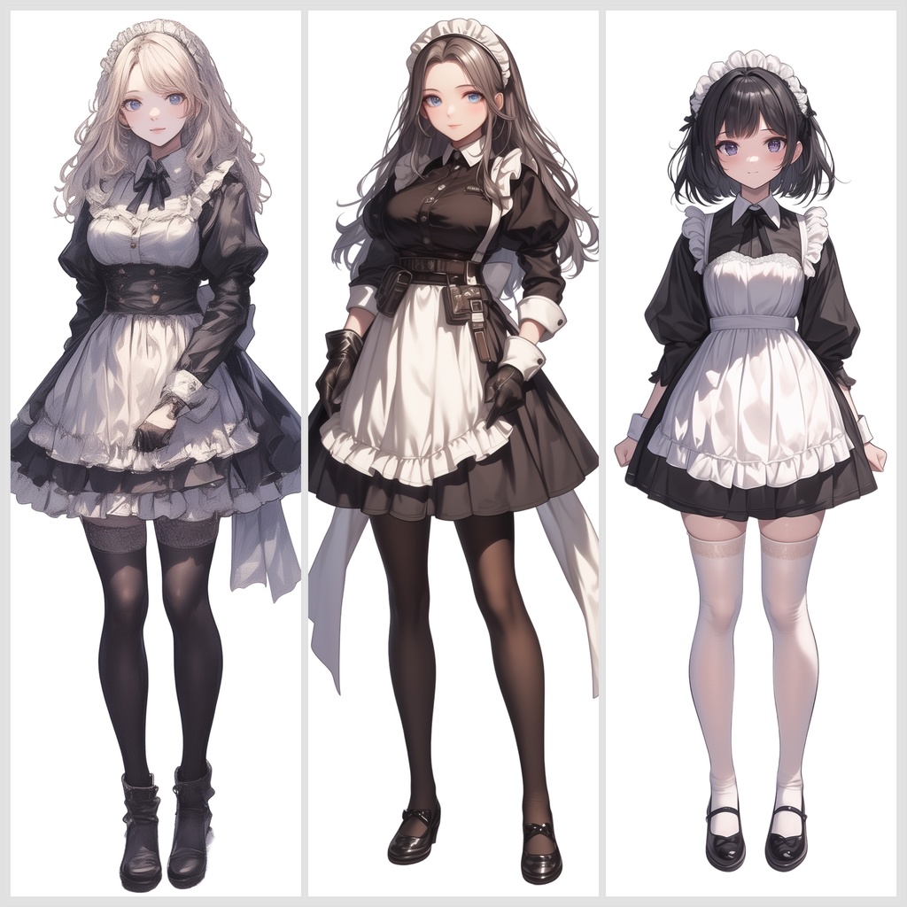 キャラクター立ち絵イラスト - メイド① | 高品質TRPG・ゲーム素材