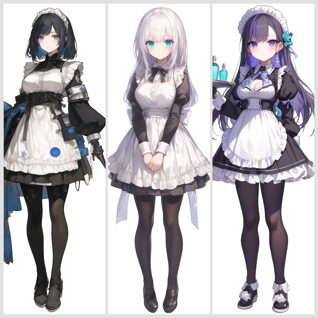 キャラクター立ち絵イラスト - メイドセット② | 高品質TRPG・ゲーム素材