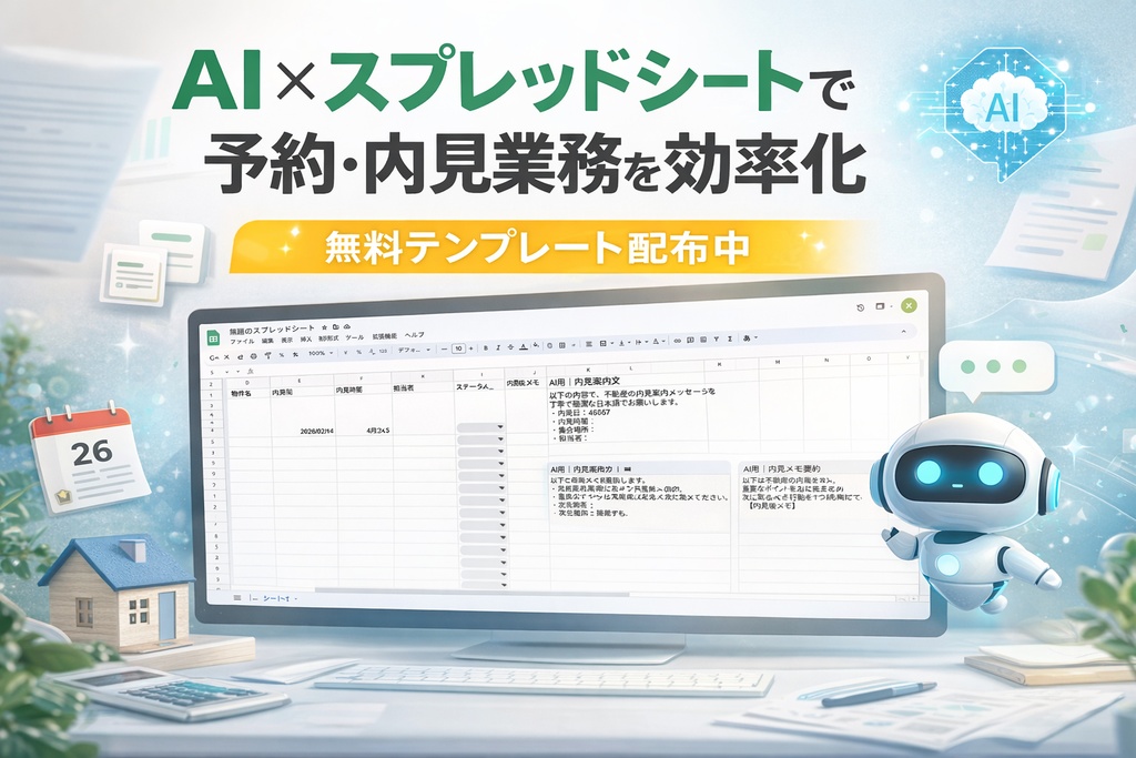 不動産業向け｜AI前提の内見・予約管理スプレッドシート【進化版】