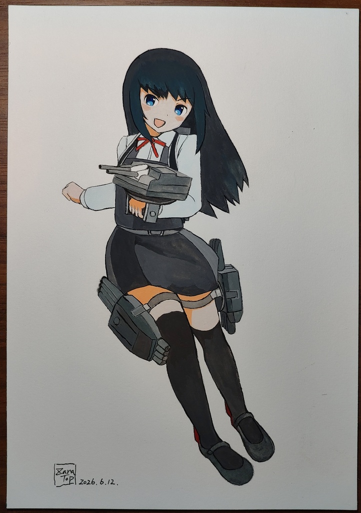 朝潮ちゃん手描きイラスト
