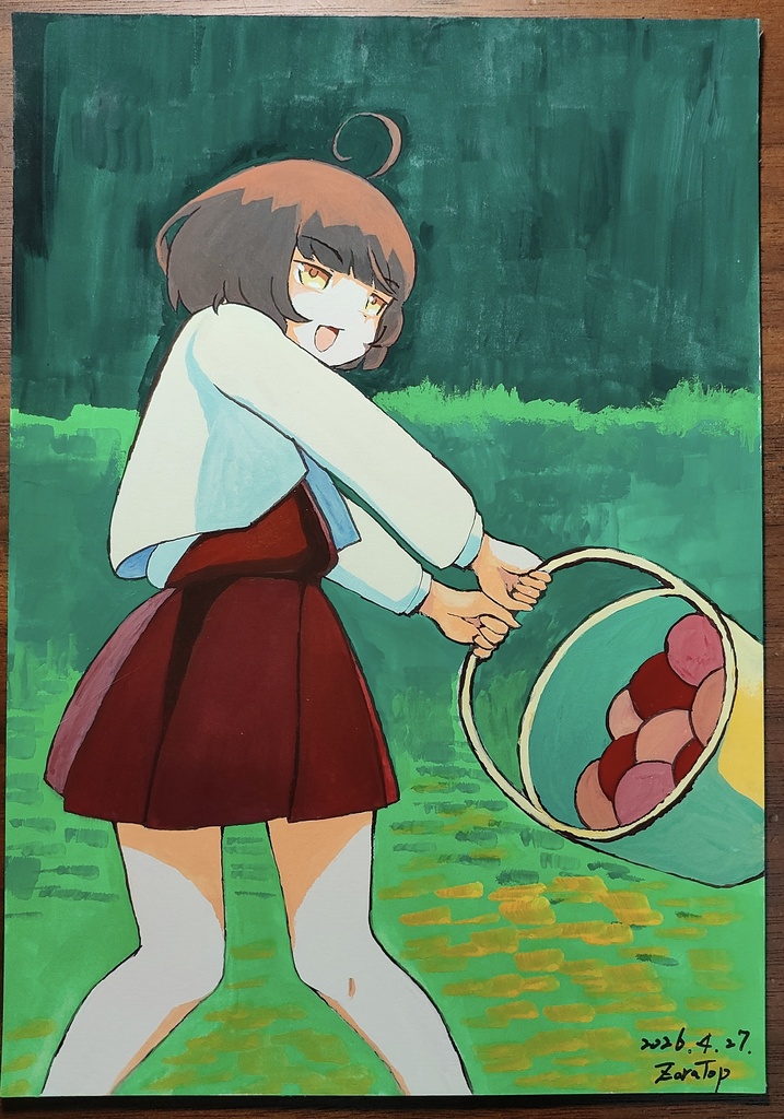 岸波ちゃん手描きイラスト
