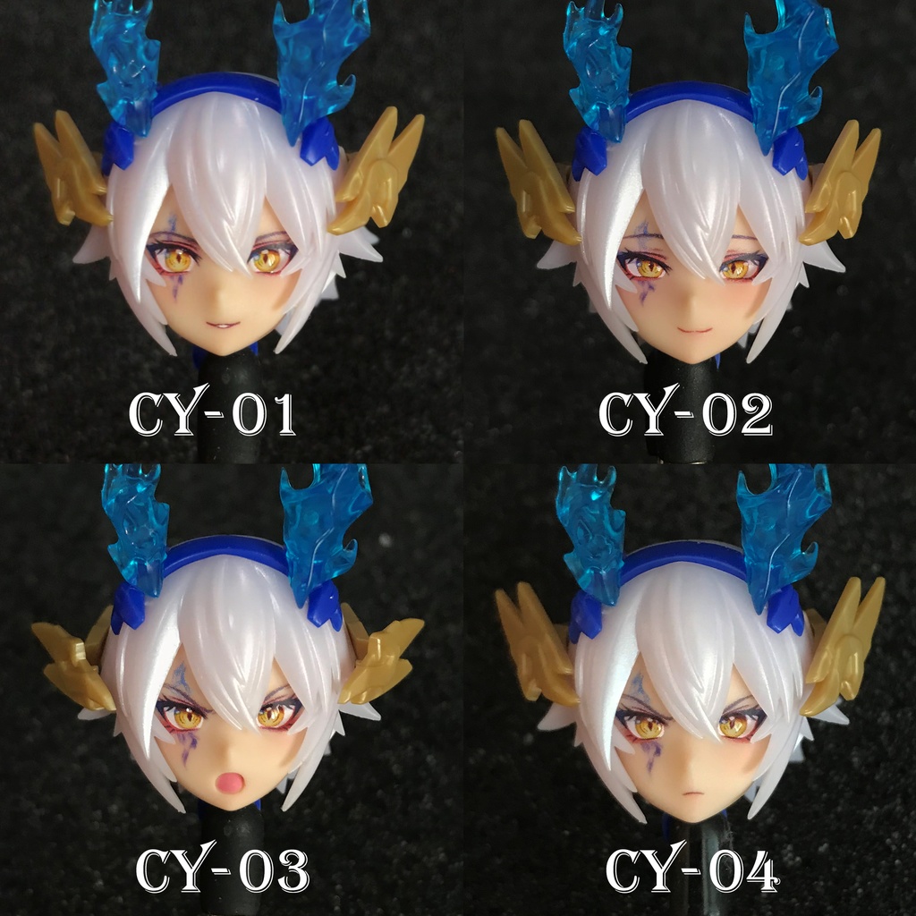 (K1)「CD君」皇巫 スサノヲ 蒼炎 表情顔パーツ完成品 メガミデバイス・コトブキヤ