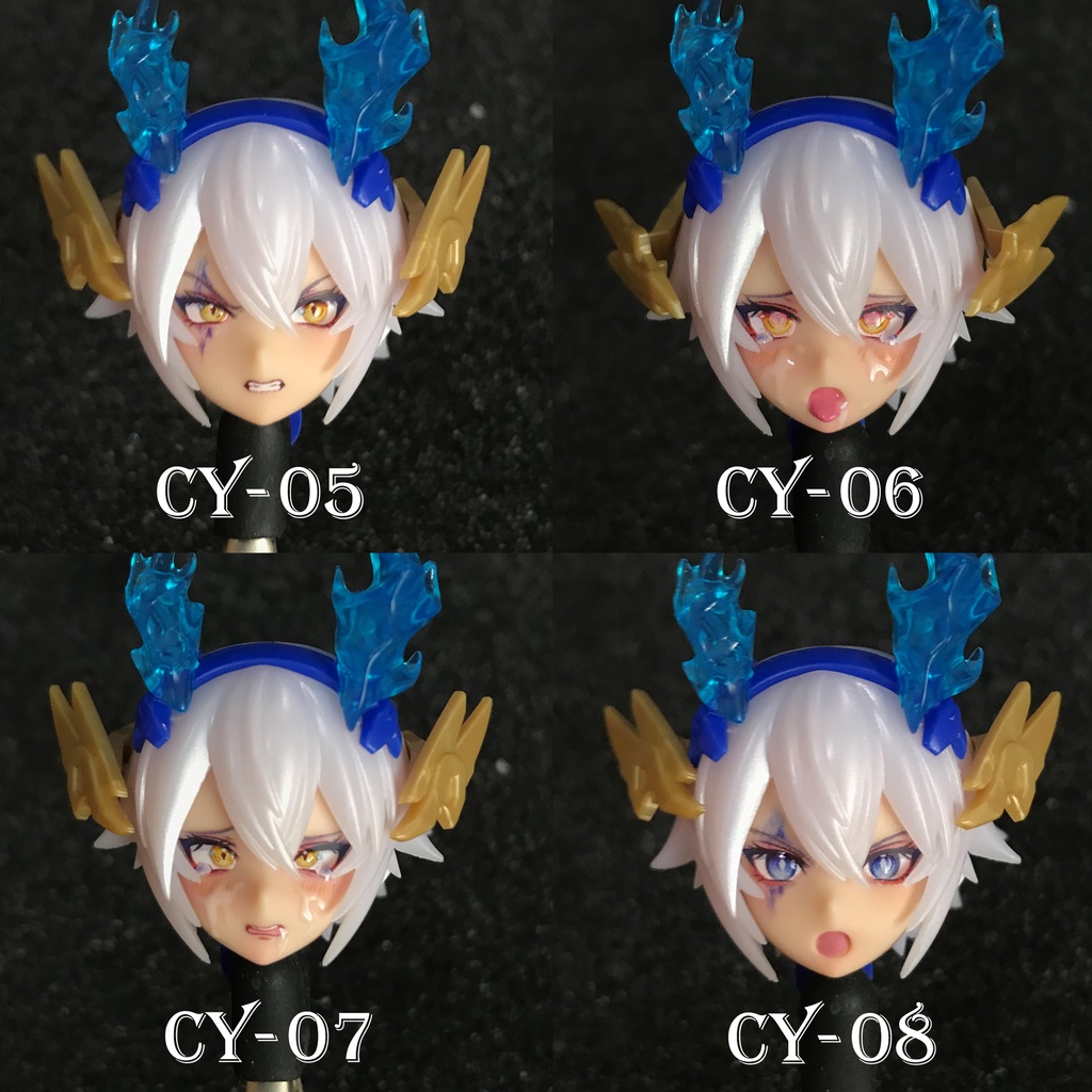 (K1)「CD君」皇巫 スサノヲ 蒼炎 表情顔パーツ完成品 メガミデバイス・コトブキヤ