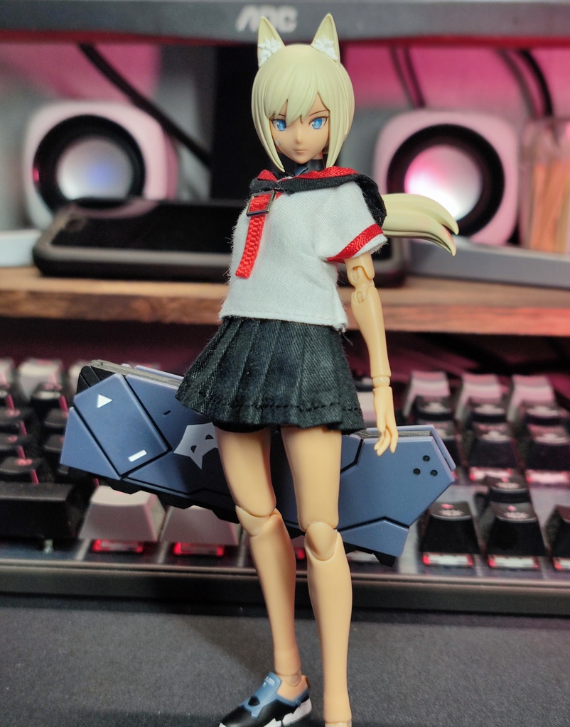 (W8)「1/12・ドール服」セーラー服 ＋ 機能服　セット・メガミデバイス