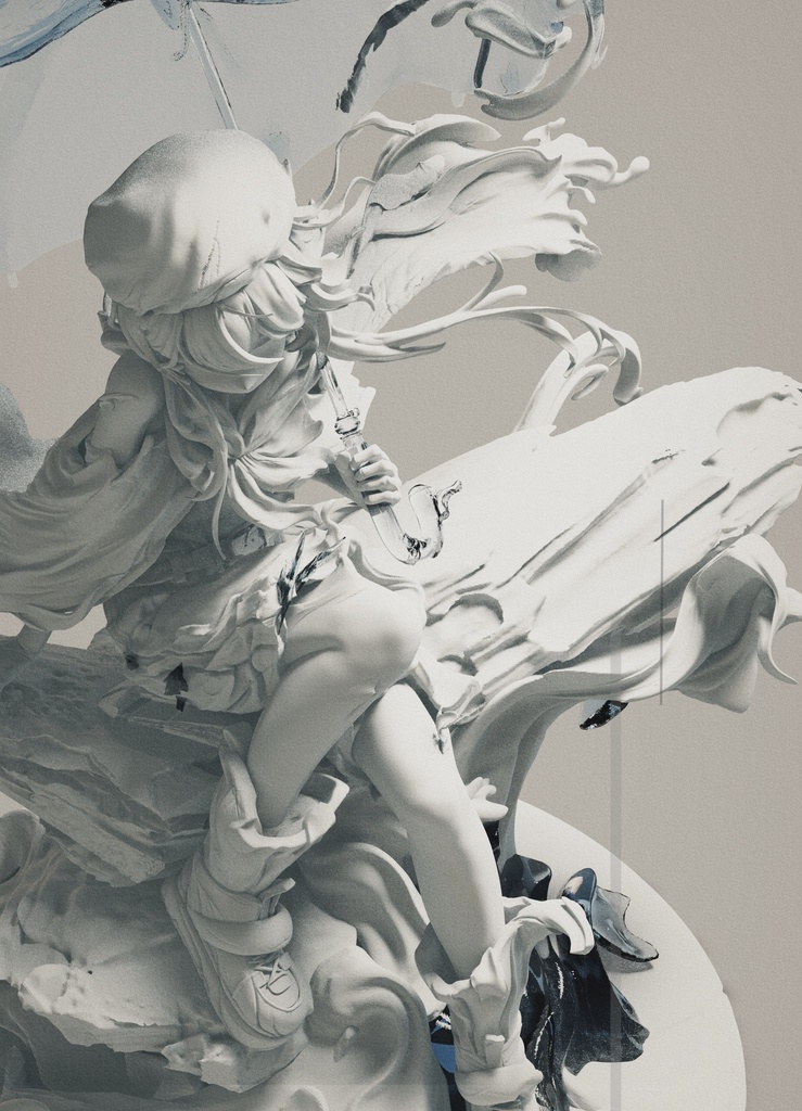 ミヅキ 星空を湛えた群青・アークナイツ・ガレージキット