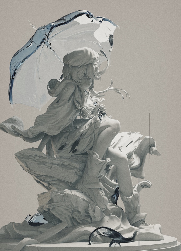 ミヅキ 星空を湛えた群青・アークナイツ・ガレージキット