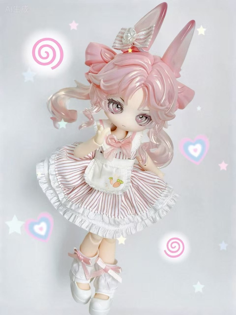 【委託販売】不可食用人形(Inedible Doll)月飛び時間🌜単品ドール 蜜桃烏龍(蜜桃ウーロン・タオイ)&海塩奶盖(海塩ミルクフォーム・シュエイ)