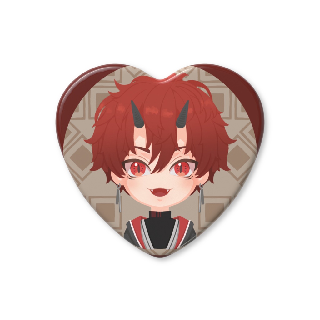 焔牙炎ハート缶バッジ