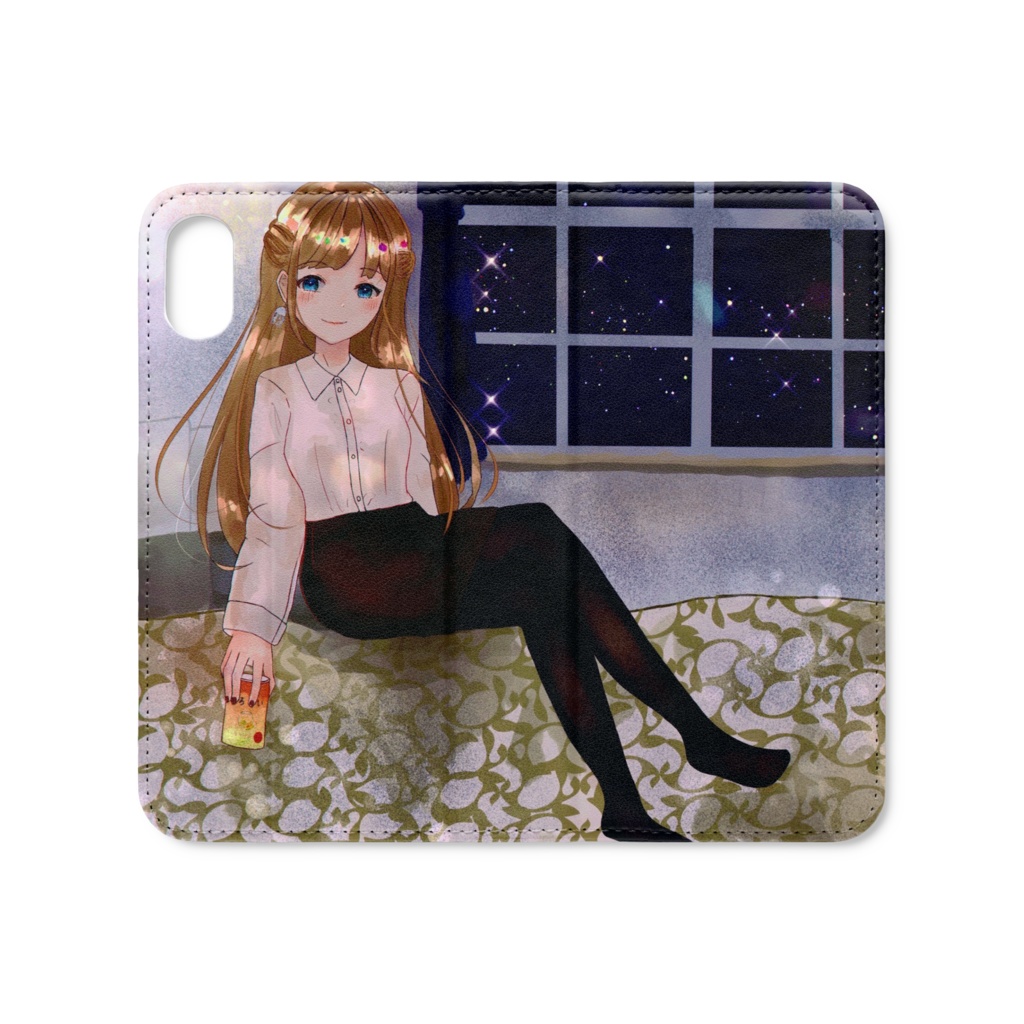 夜のてぃな姉手帳型iPhoneケース♡