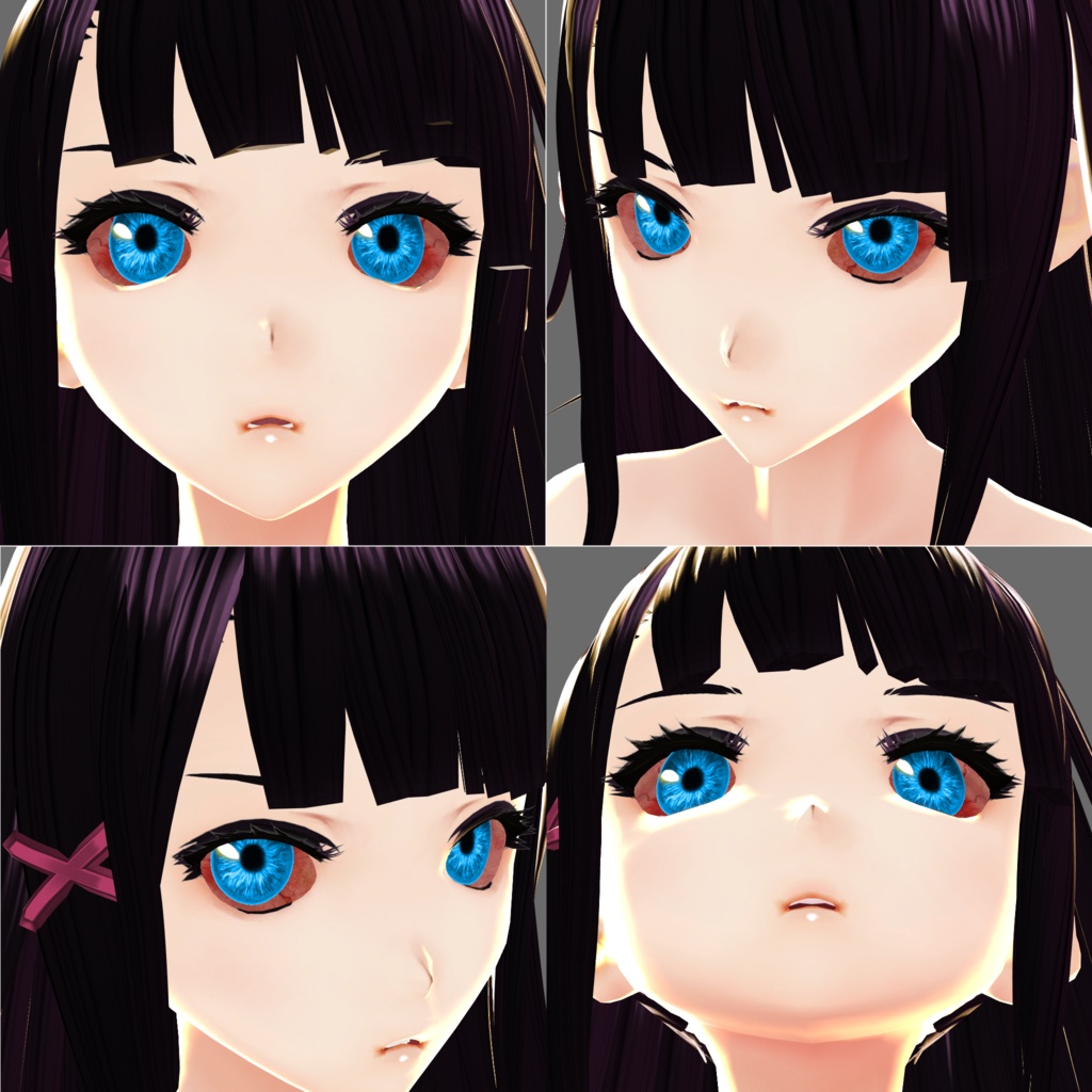 【無料】リアルなグール風、血走りの白目テクスチャ VROID Realistic BloodShot Scleras