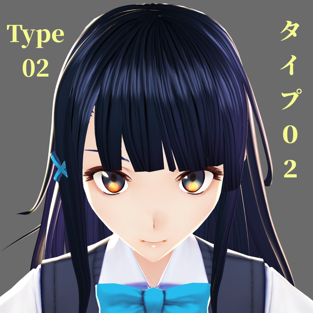 【無料】VRoid用の髪テクスチャ Elegant Hair Texture