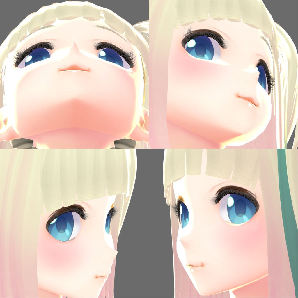 【無料】リアルなまつげテクスチャ VROID Realistic Eyelashes Texture