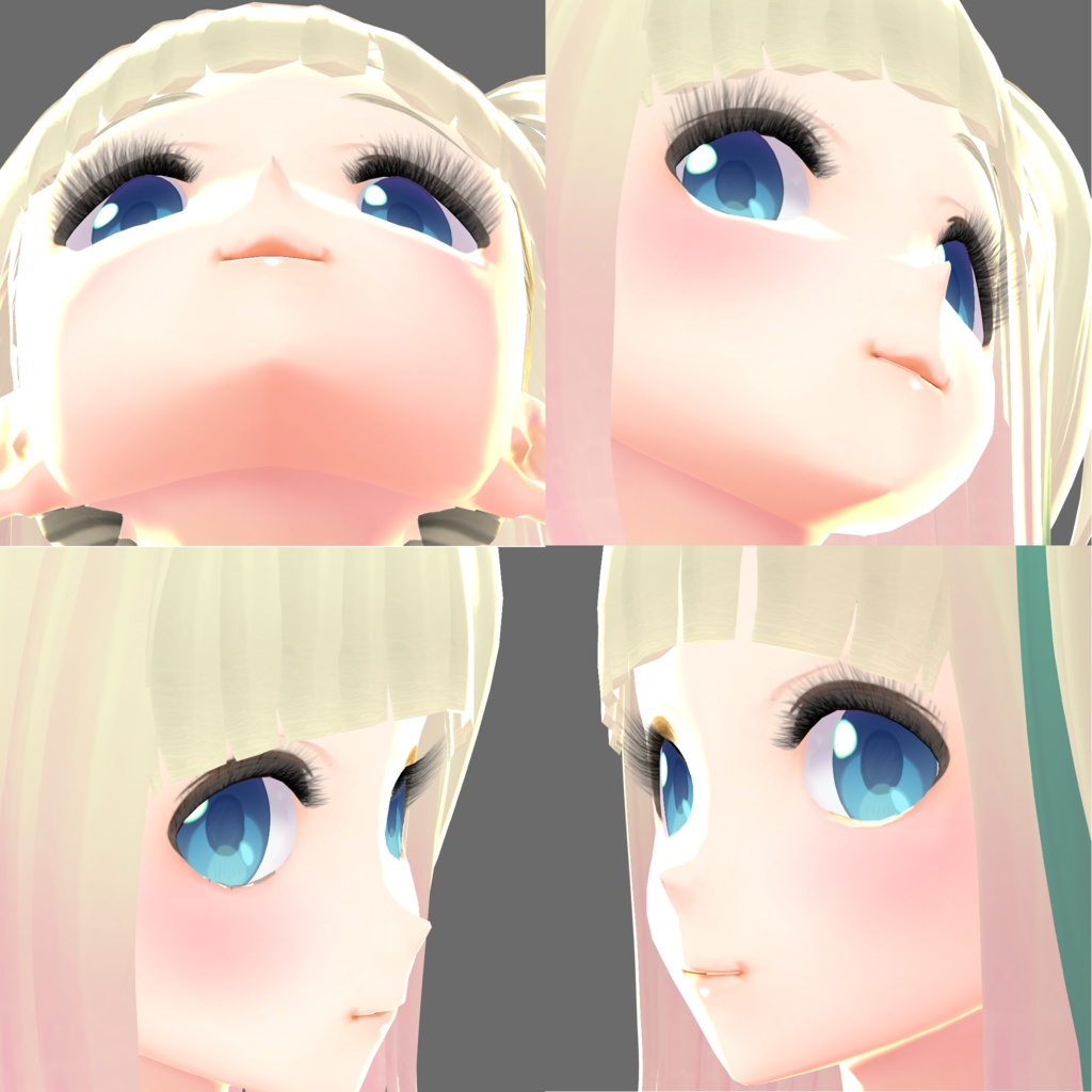 【無料】リアルなまつげテクスチャ VROID Realistic Eyelashes Texture