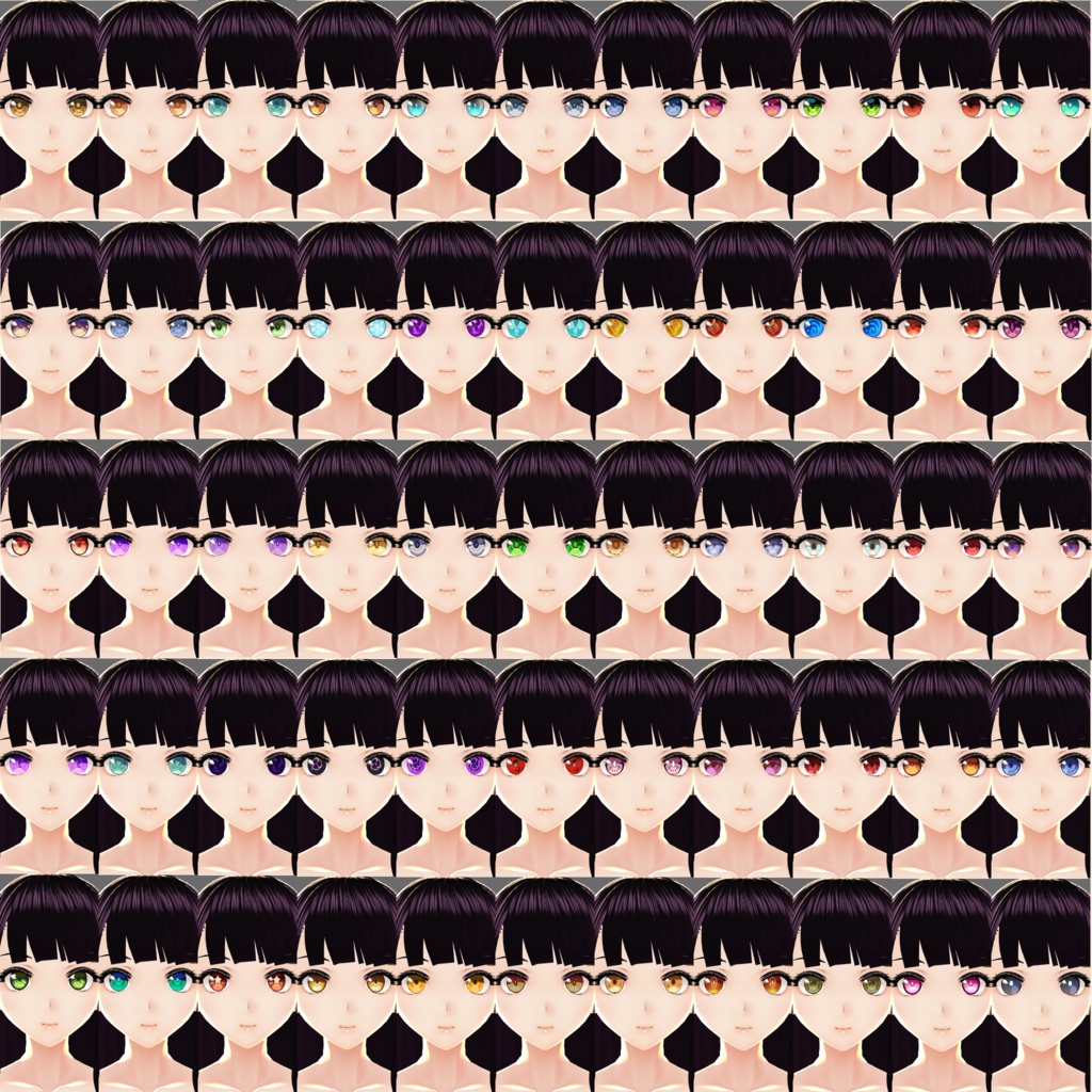 【無料】瞳テクスチャ55種類コレクション VROID Iris Eyeball Textures Collection