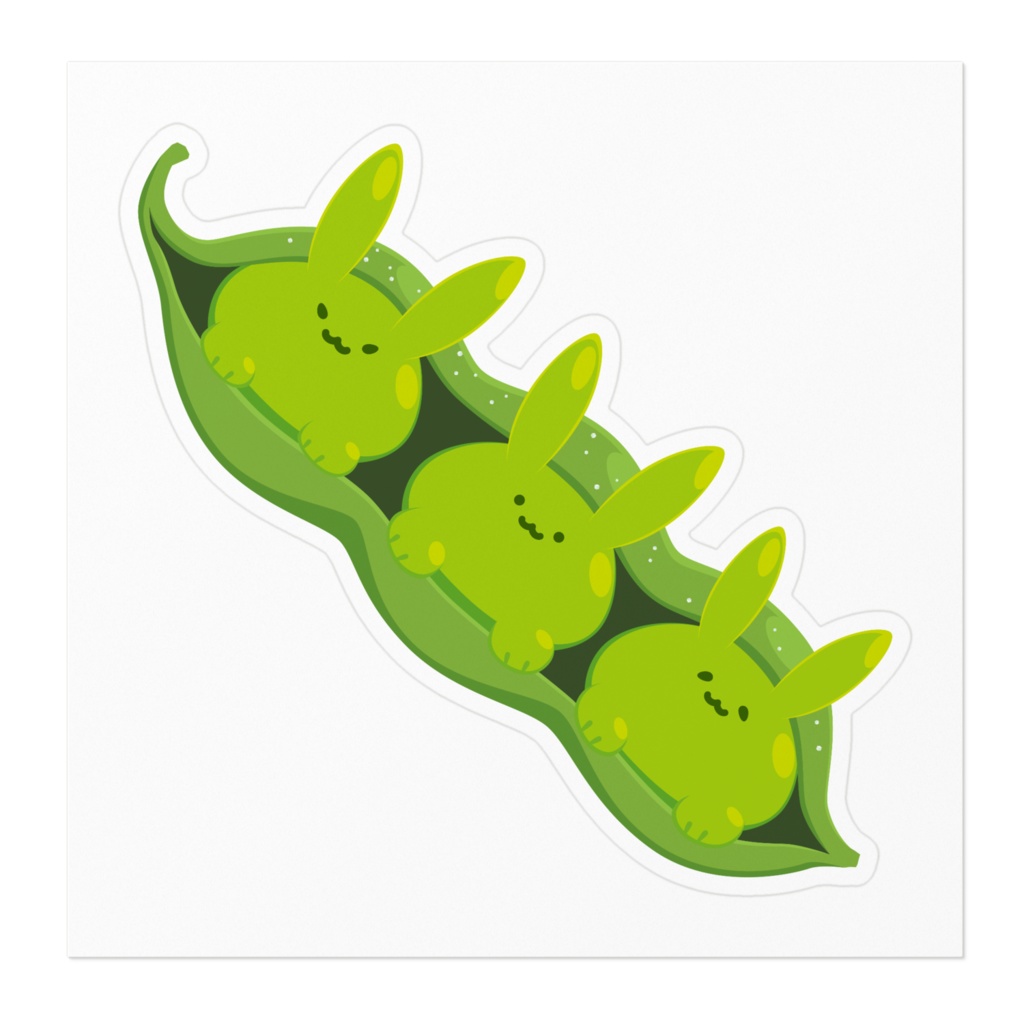 【ステッカー】やせいのえだまめ