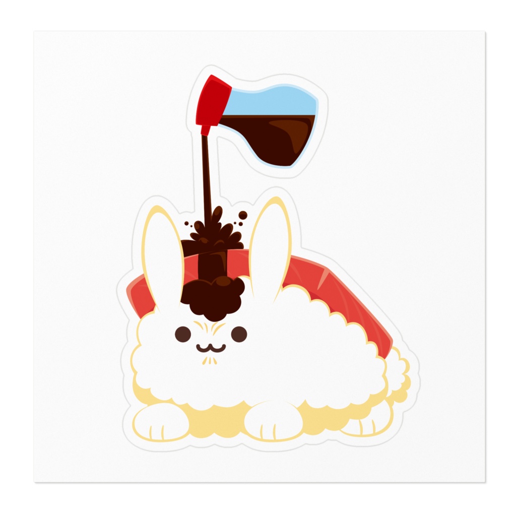 【ステッカー】やめて【たべものうさぎ】