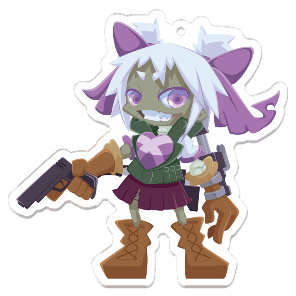 パラサイトガール【ネグ】アクリルキーホルダー　70×70