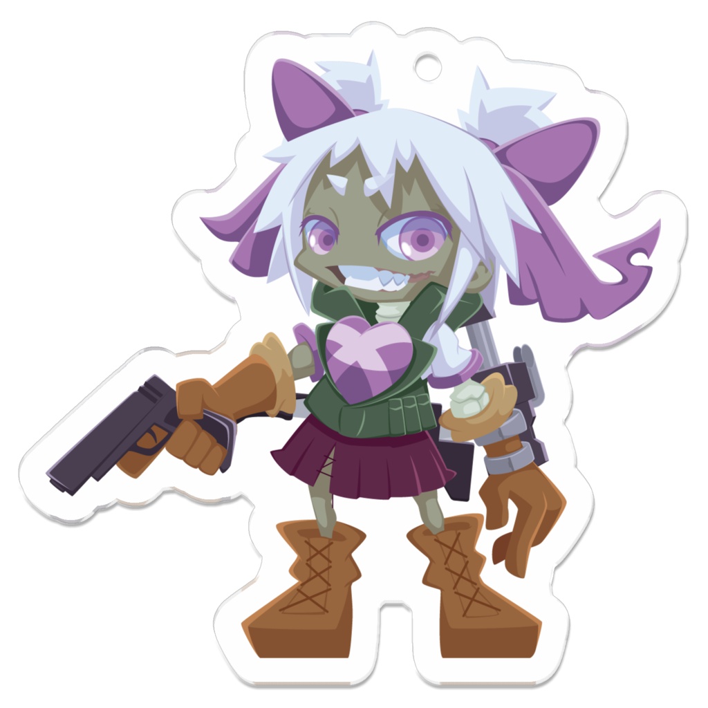 パラサイトガール【ネグ】アクリルキーホルダー 50×50