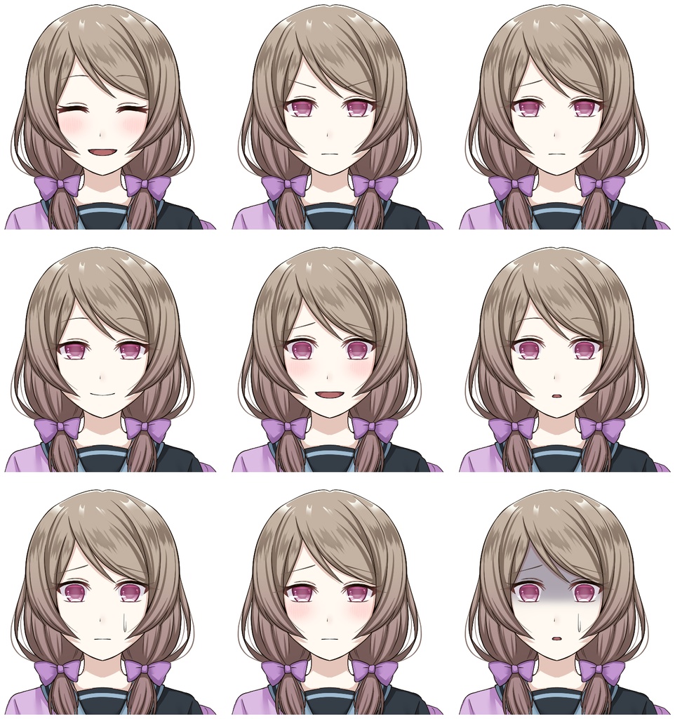 女子学生01【表情差分10種】