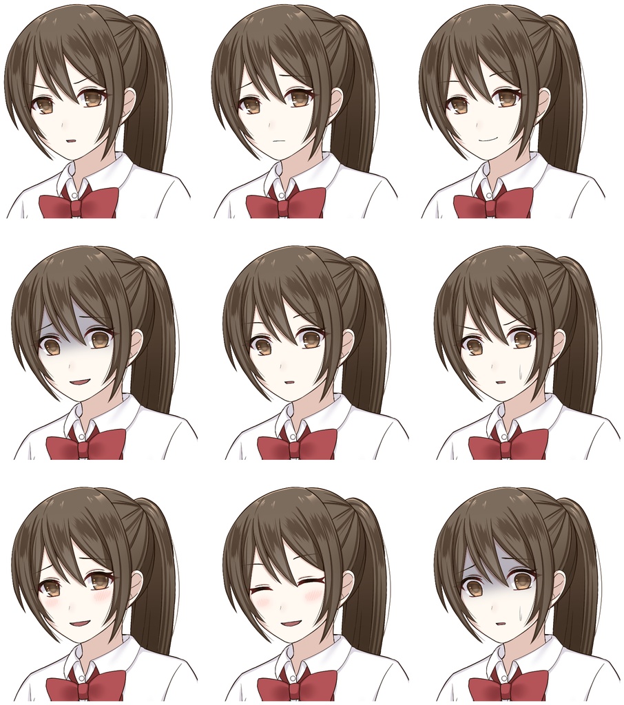 女子学生02【表情差分10種】