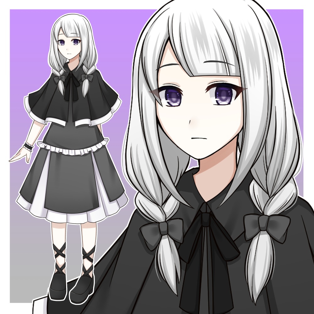 白髪の少女【表情差分10種】