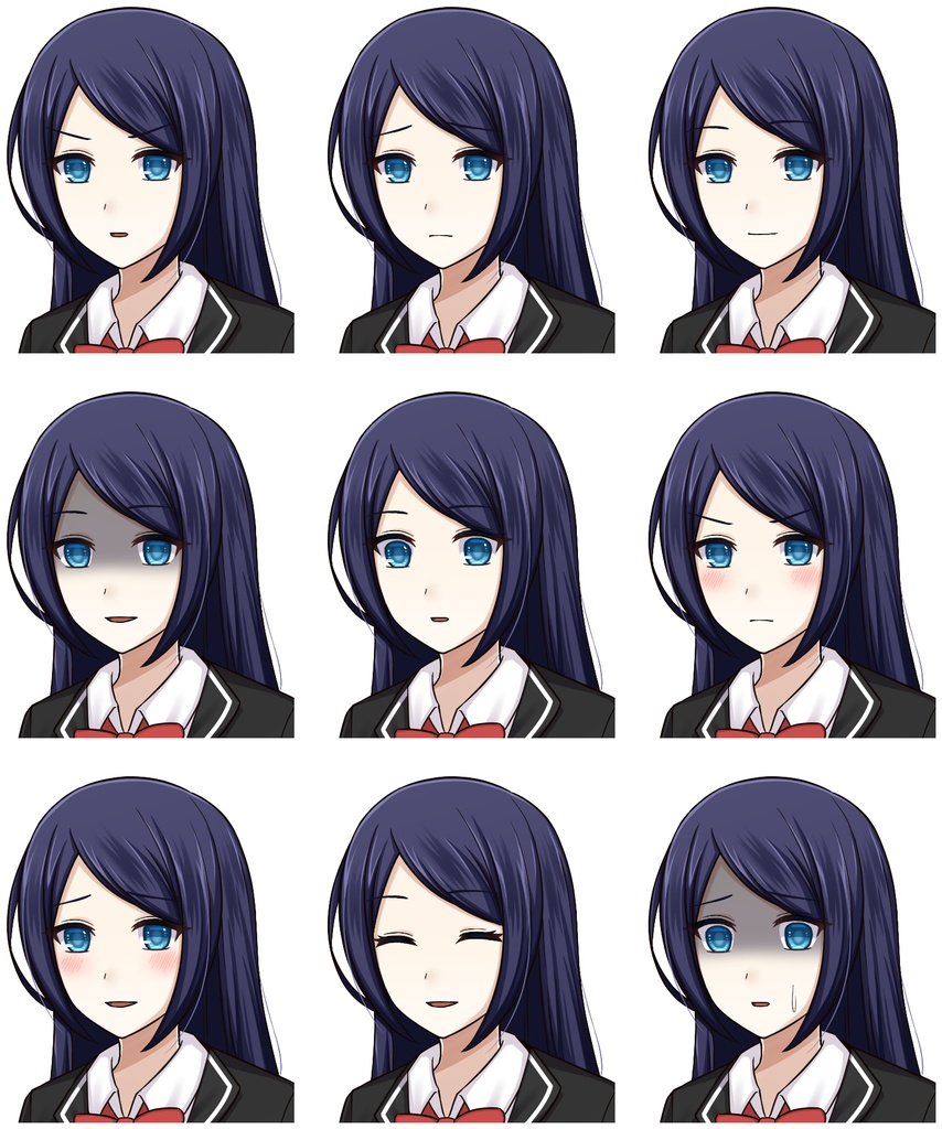 女子学生03【表情差分10種】