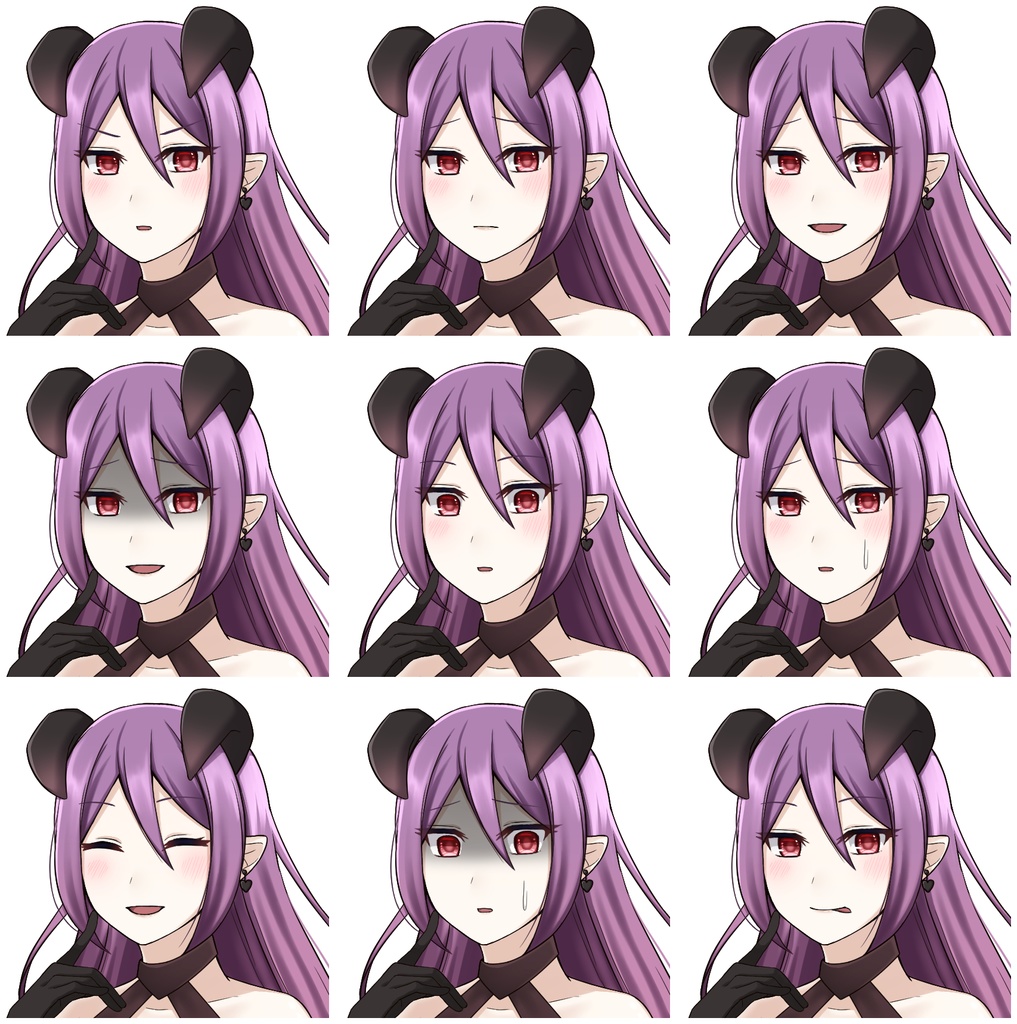 悪魔の女性【表情差分10種】